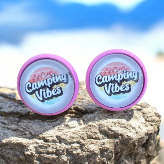 Camping Vibes Stud Earrings – Handmade Outdoorsy Jewelry