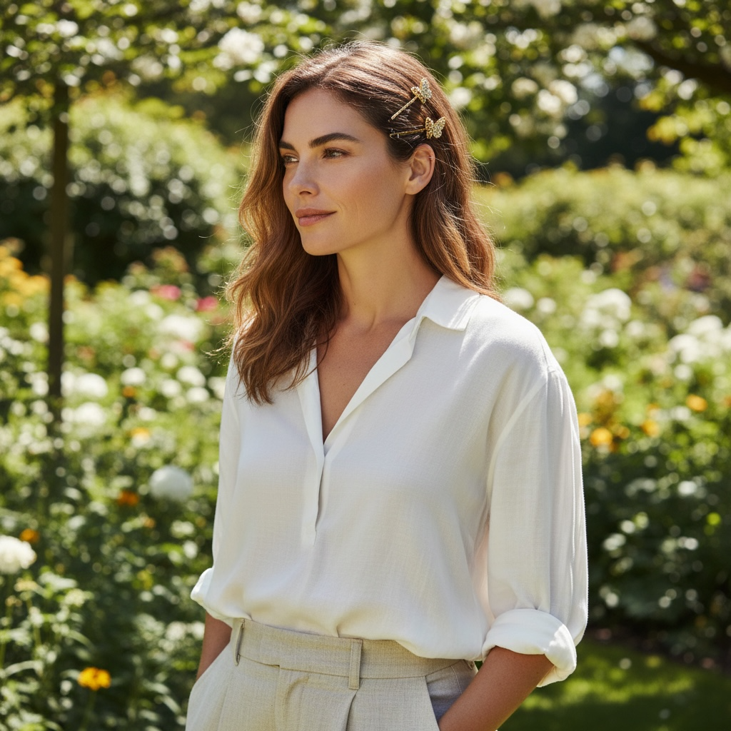 Gold Butterfly Hair Pins – Sparkly Rhinestone Wedding Clips for Women