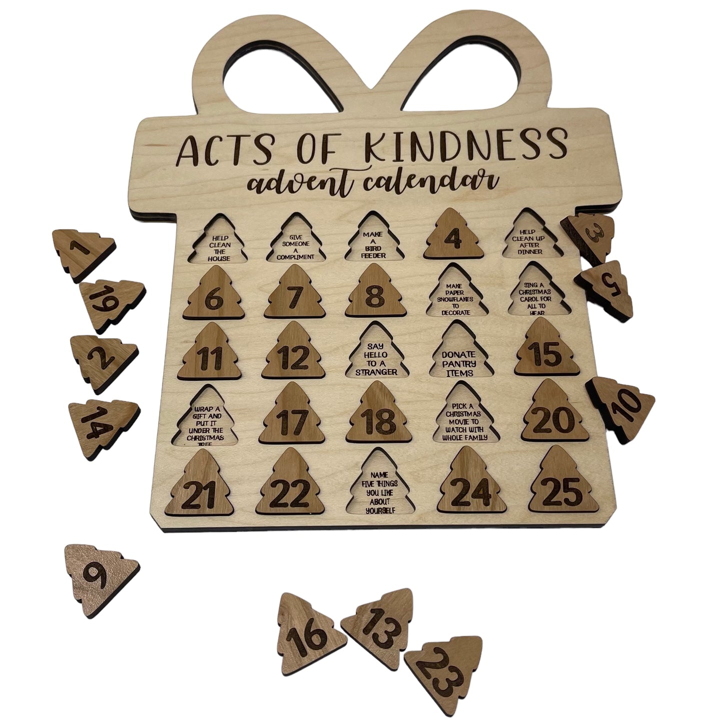Christmas Advent Calendars - Acts of Kindness Countdown Calendar, Christmas Activities for Families, Activity Calendar, Kids Advent Calendar