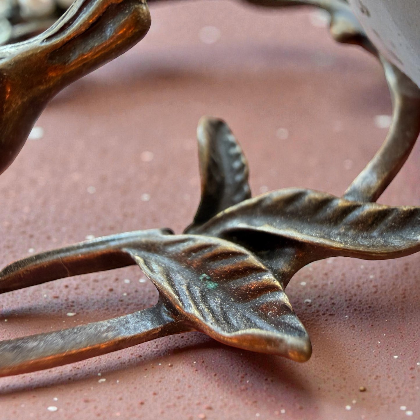 Vintage Bird & Pearl Purse Charm – Rustic Boho Branch Keychain