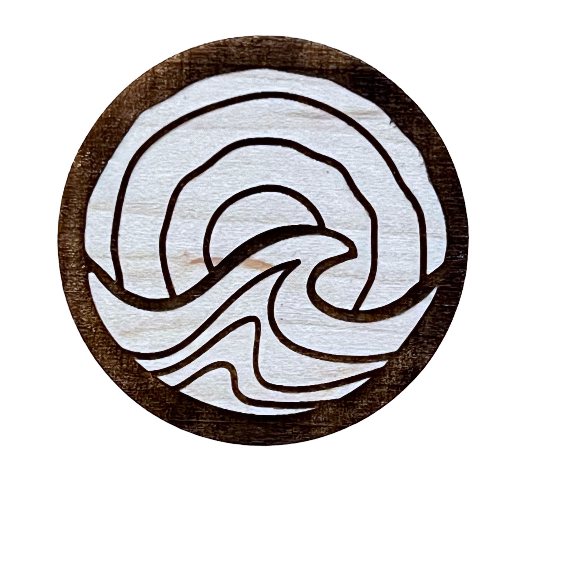 Minimalist Wave Magnet – Modern Coastal Wooden Decor for Beach Lovers