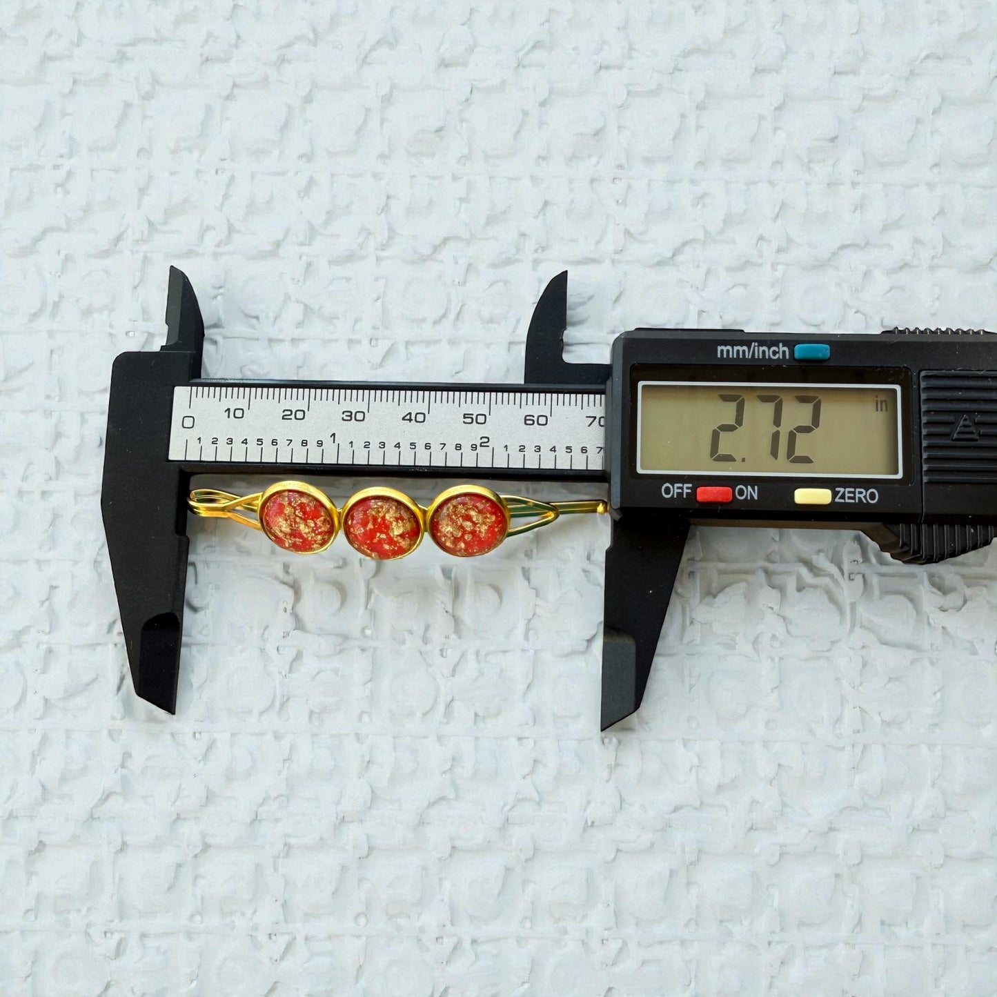 Red & Gold Glitter Hair Pins – Gold Bobby Pin Set for Women & Teens