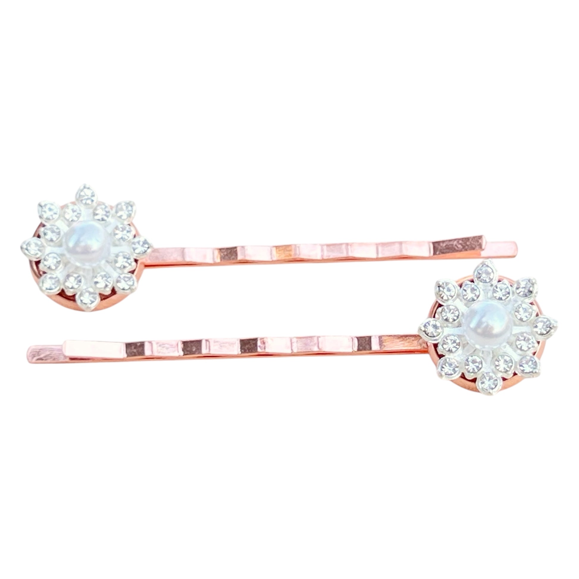 Rose Gold Hair Pins – Set of 2 Elegant Bridal Accessories