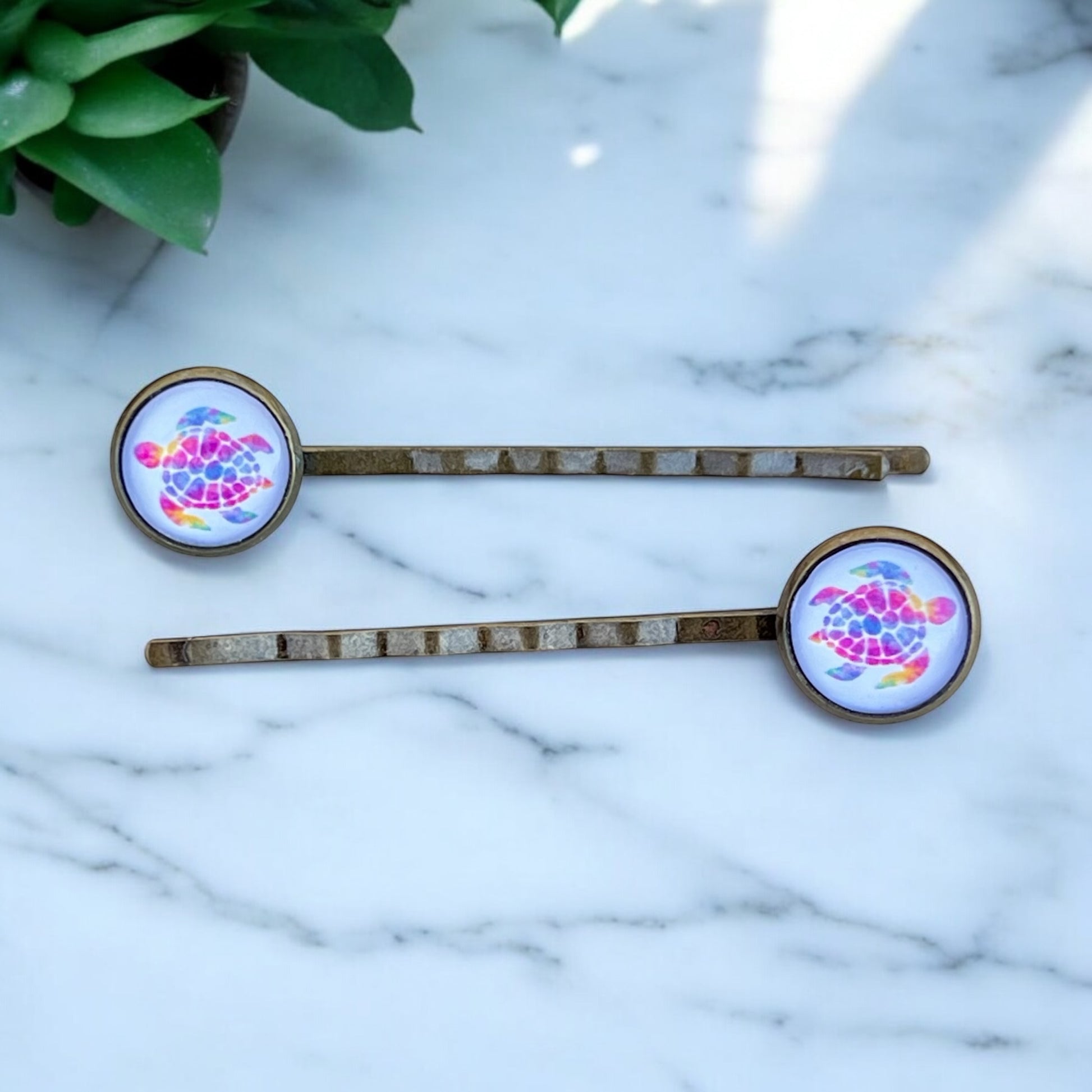 Sea Turtle Hair Pins – Set of 2 Ocean-Inspired Accessories