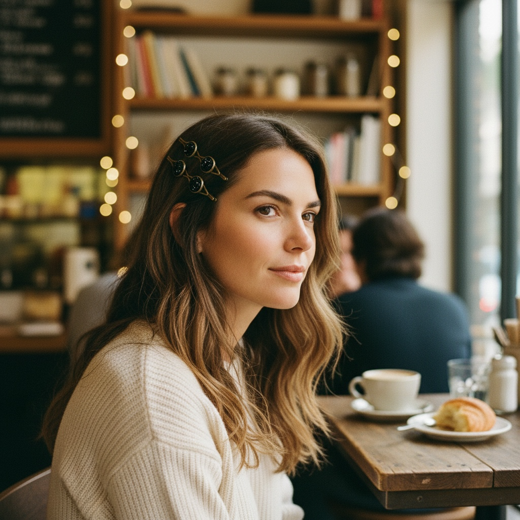 Black Druzy Hair Pins – Sparkly Bronze Bobby Pin Set for Women