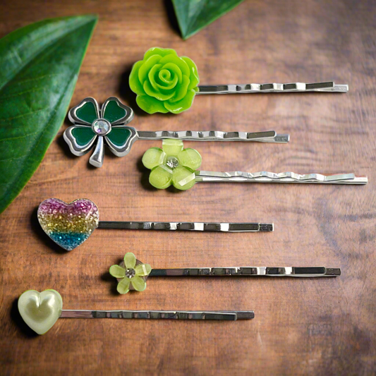 St Patricks Day Hair Pins Set of 6