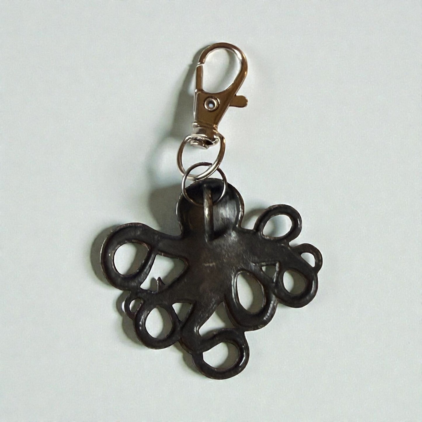 Silver Octopus Purse Charm – Coastal Nautical Bag Accessory