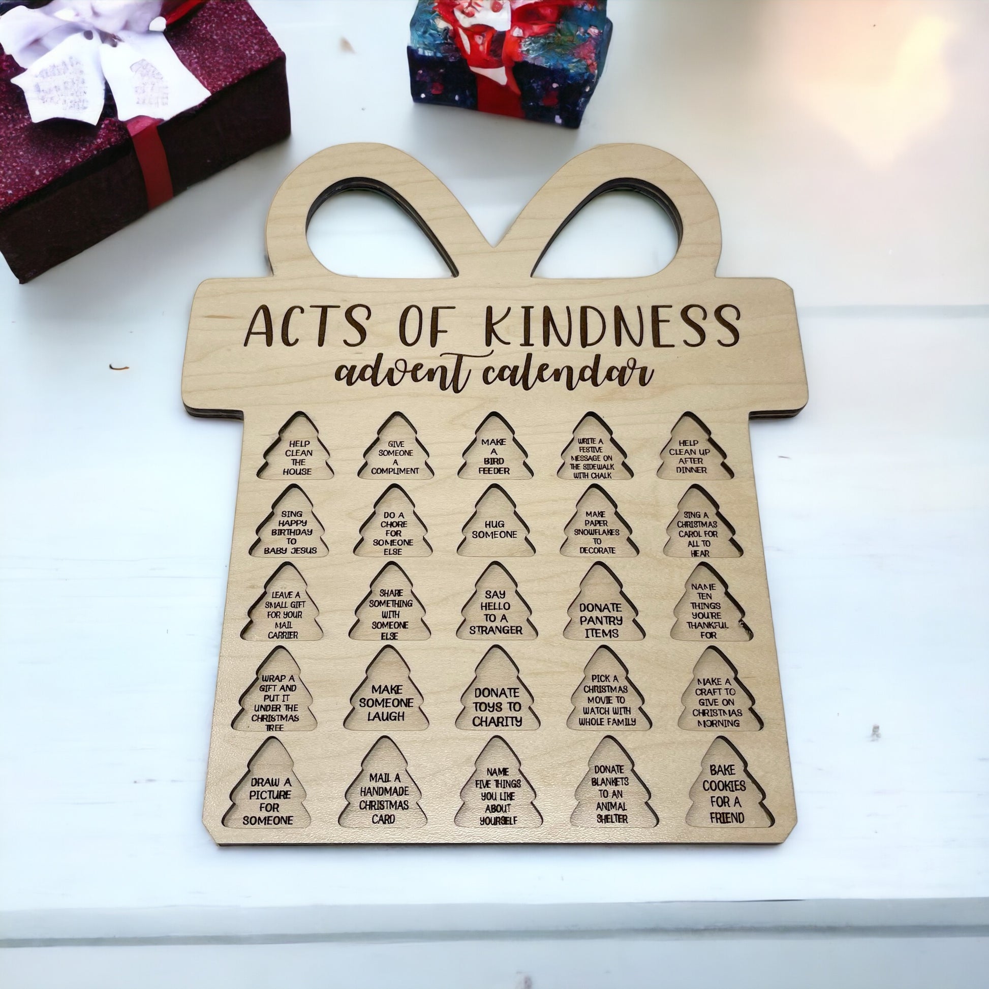 Christmas Advent Calendars - Acts of Kindness Countdown Calendar, Christmas Activities for Families, Activity Calendar, Kids Advent Calendar