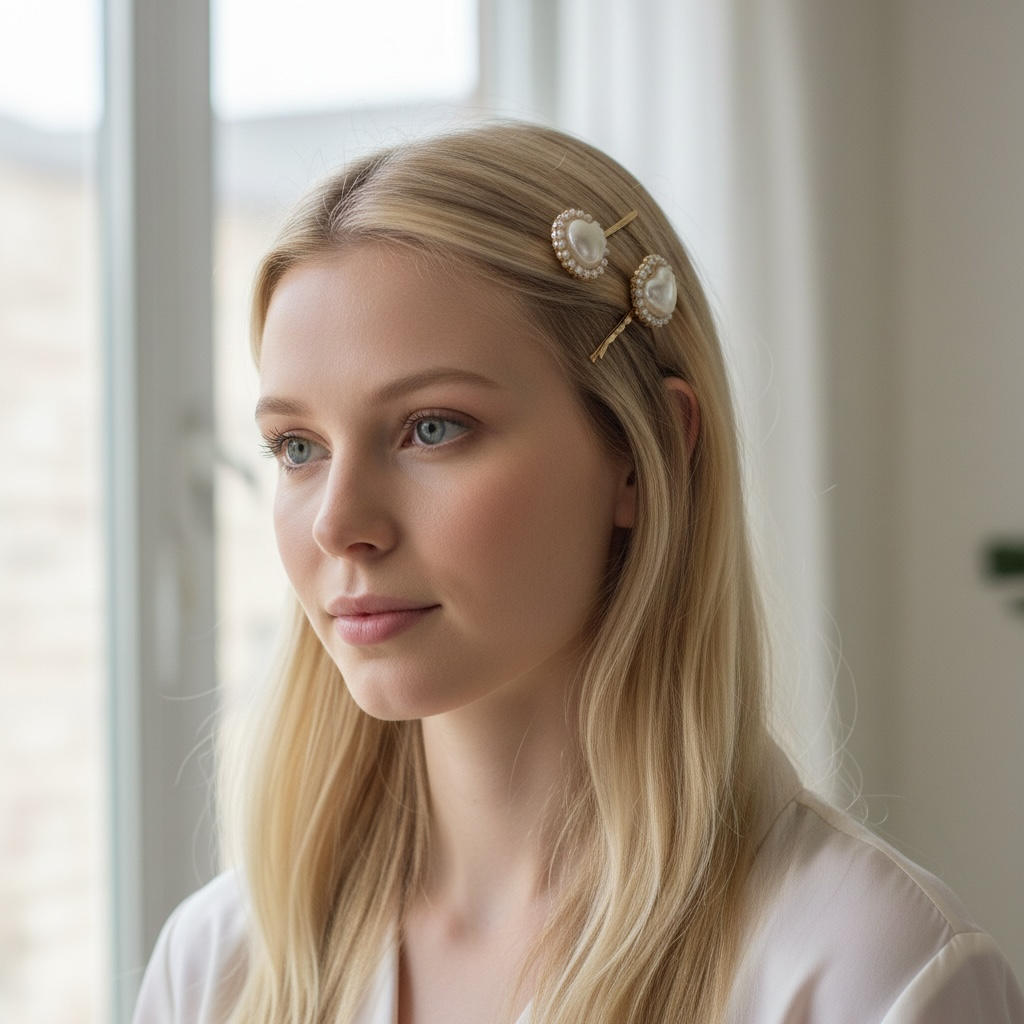 Pearl Heart Hair Pin Set – Romantic Vintage Hair Clips