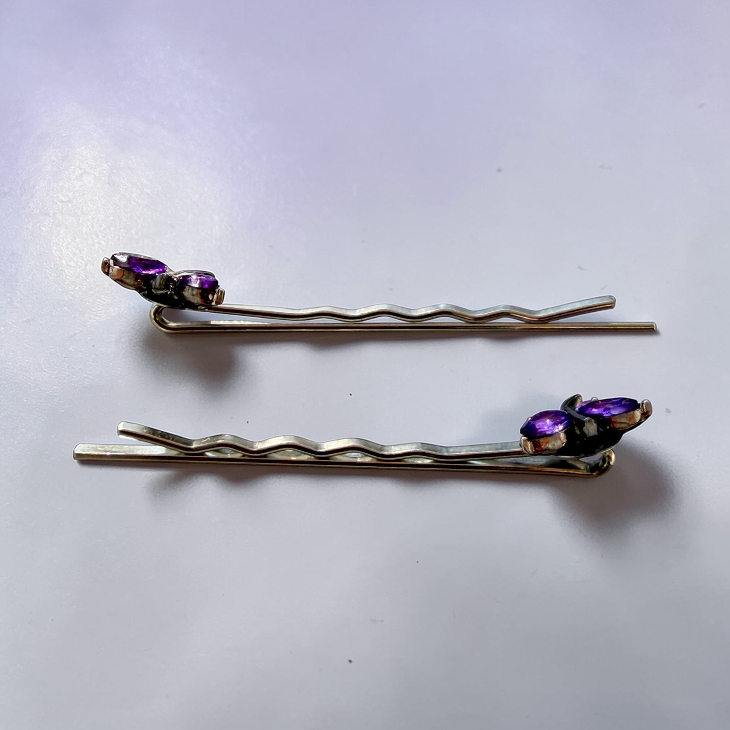 Purple Dragonfly Hair Pins – Rhinestone Bobby Pins Be Grace Be Love
