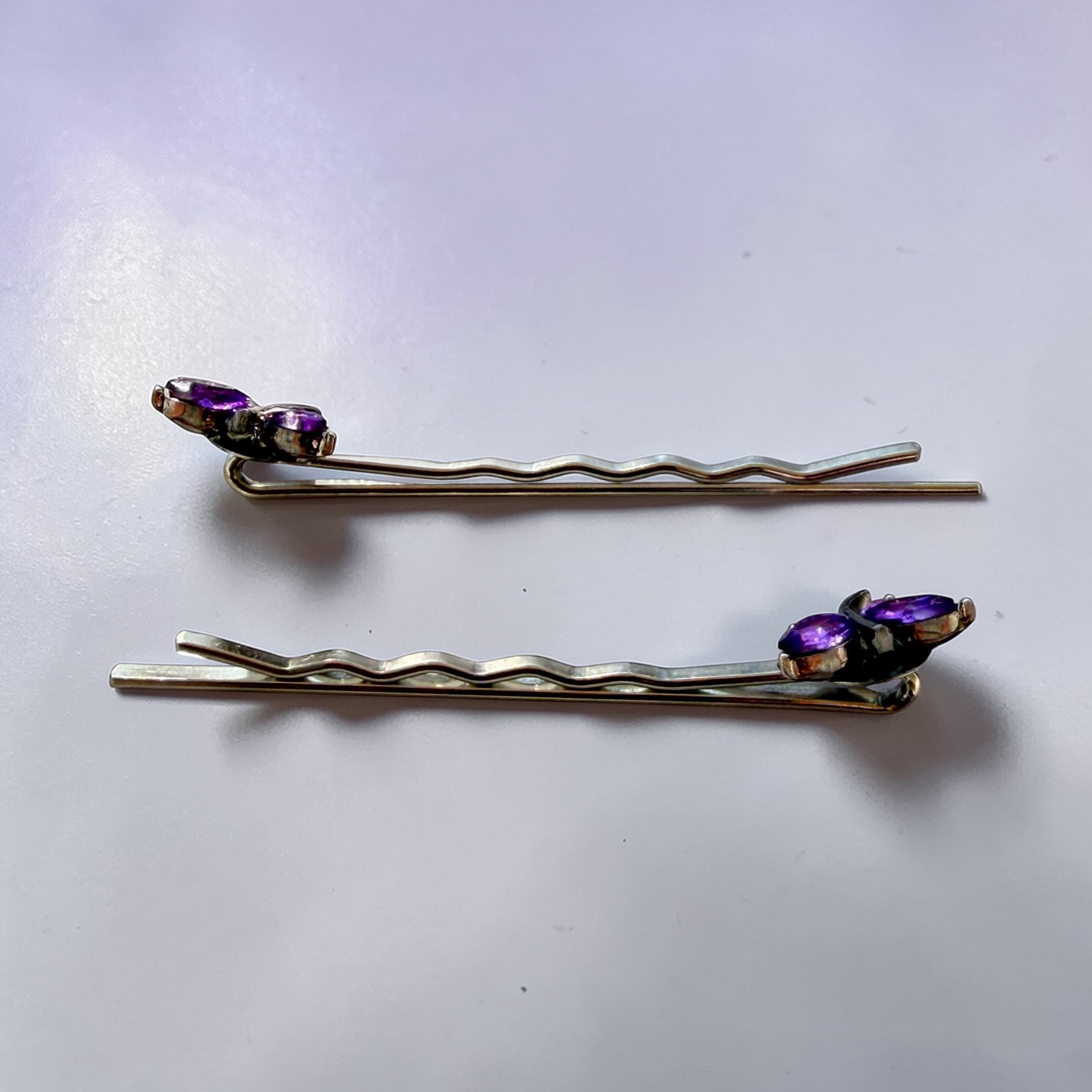Purple Dragonfly Hair Pins – Rhinestone Bobby Pins Be Grace Be Love