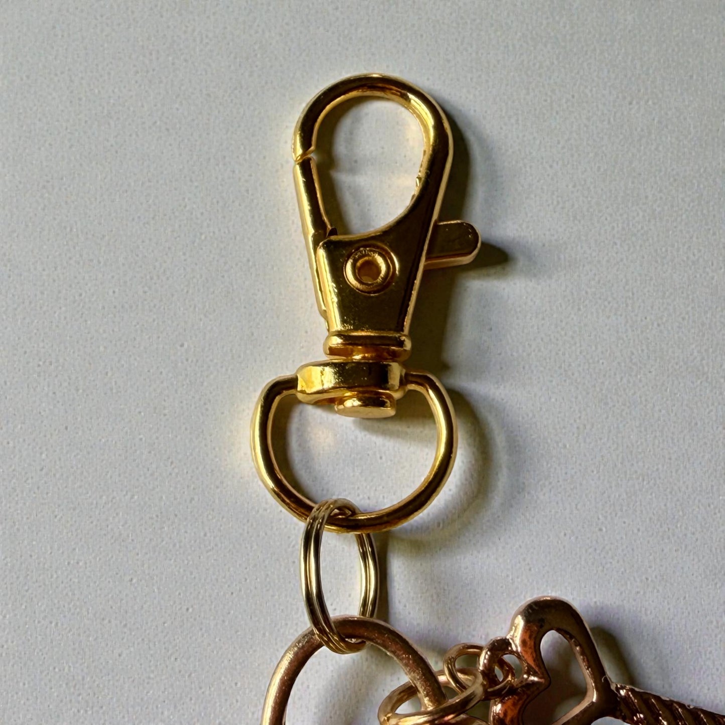 Heart Lock & Key Purse Charm – Sparkly Gold Bag Keychain - Be Grace Be Love Boutique