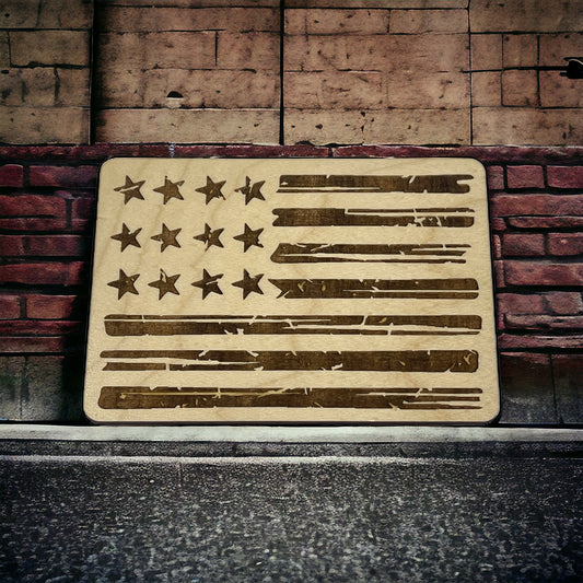 Rustic American Flag Magnet – Patriotic Farmhouse Decor