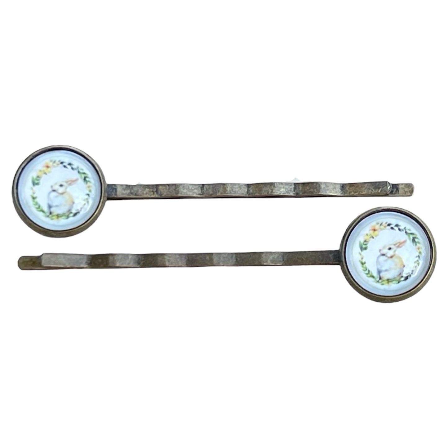 Easter Bunny Hair Pins – Set of 2 Boho Spring Clips