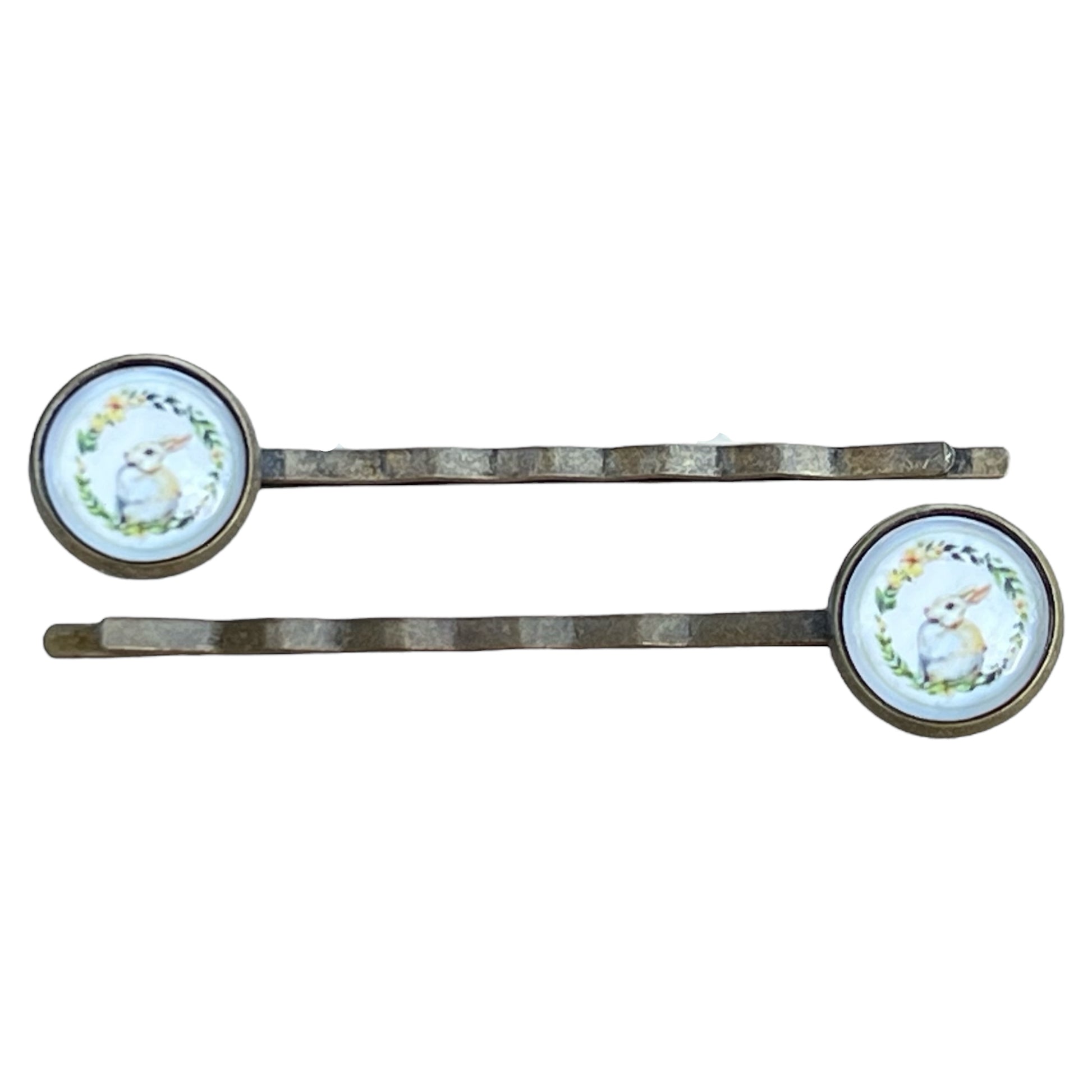 Easter Bunny Hair Pins – Set of 2 Boho Spring Clips