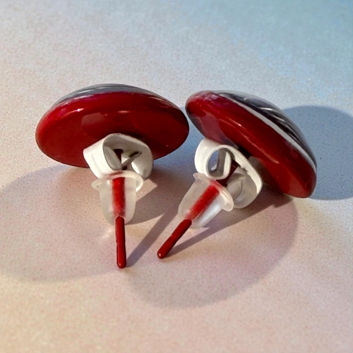 Valentine Gnome Stud Earrings – Whimsical Red Holiday Jewelry