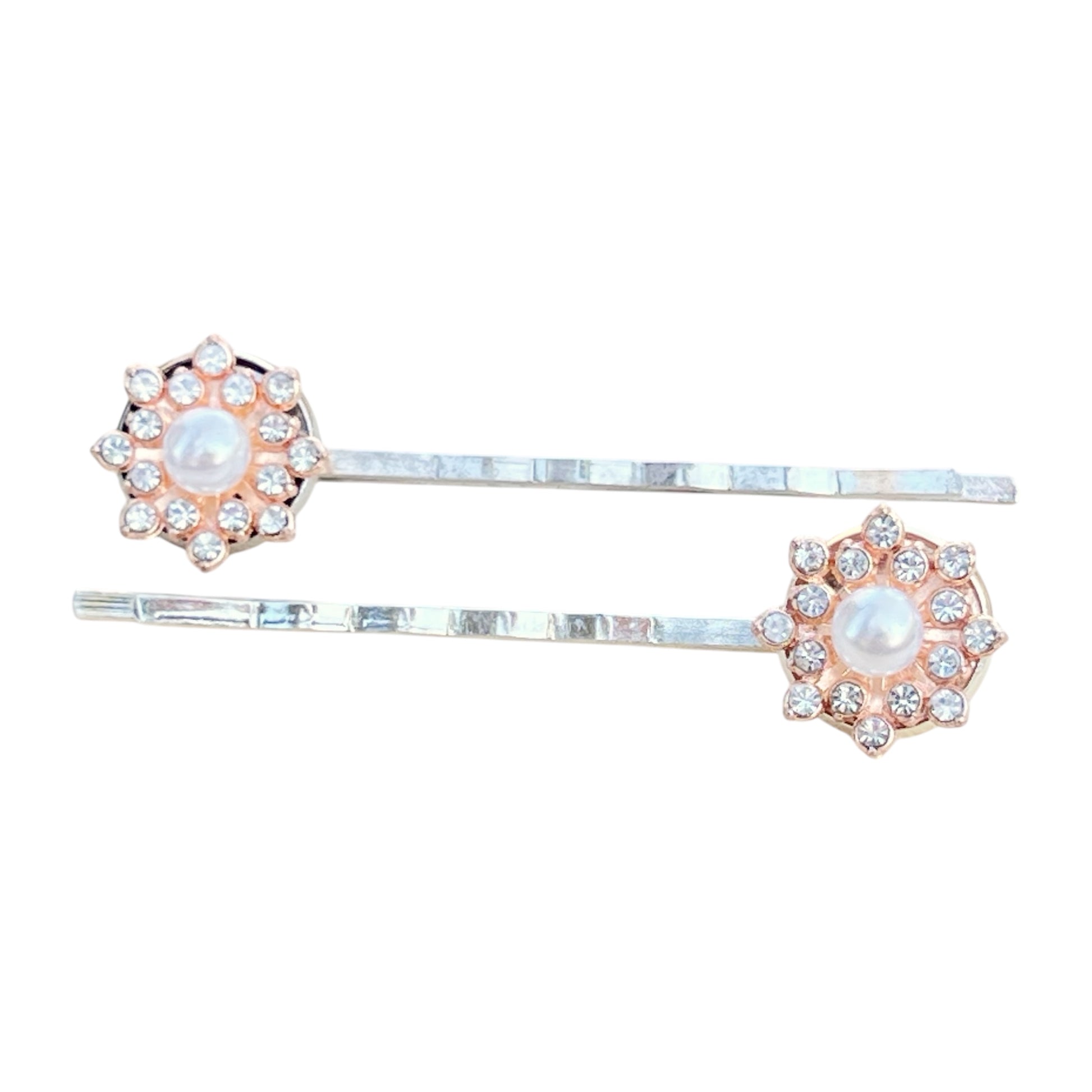 Silver Pearl Hair Pins – Handmade Bridal Hair Accessories Set of 2