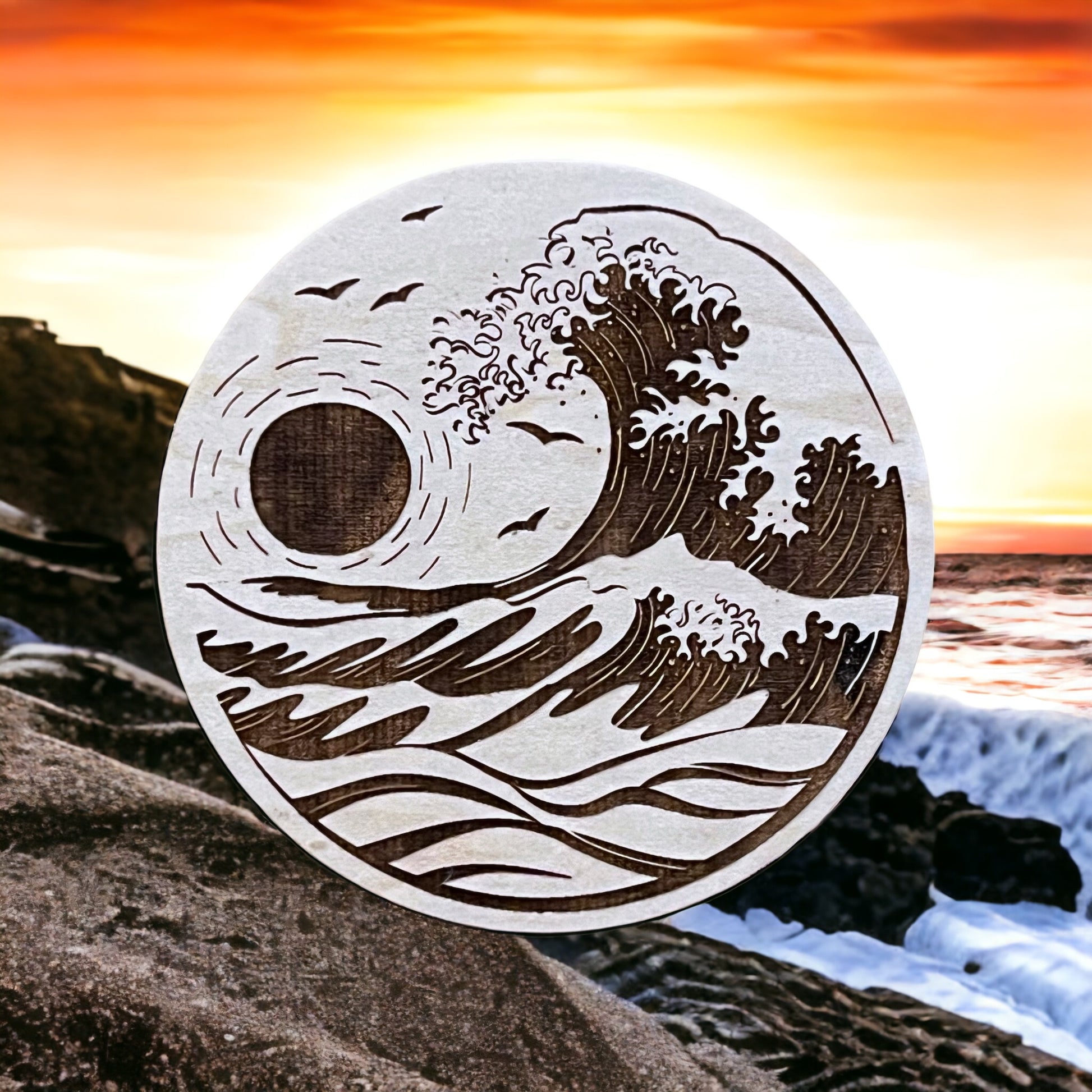 Ocean Wave Magnet – Japanese-Inspired Coastal Decor for Beach Lovers