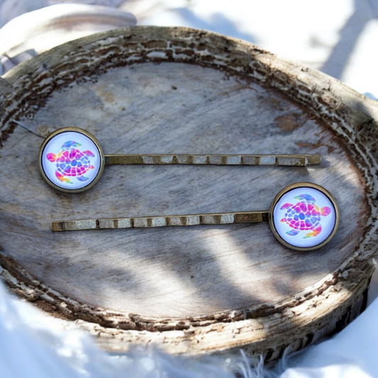 Sea Turtle Hair Pins – Set of 2 Ocean-Inspired Accessories