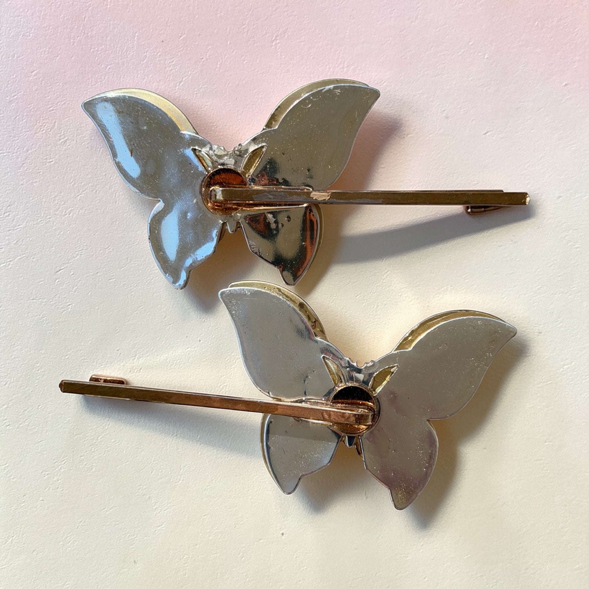 Filigree Butterfly Hair Pin Set – Gold & Silver Bobby Pins for Women Be Grace Be Love Boutique
