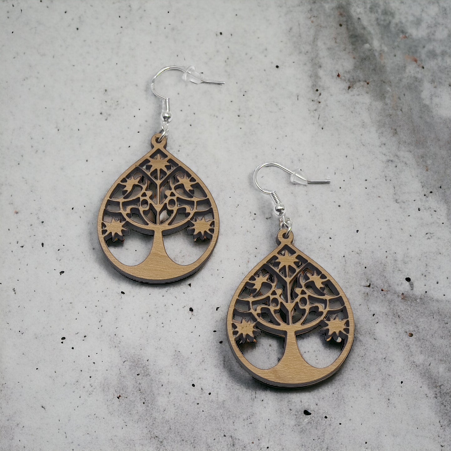 Tree of Life Teardrop Earrings – Intricate Boho Nature Jewelry