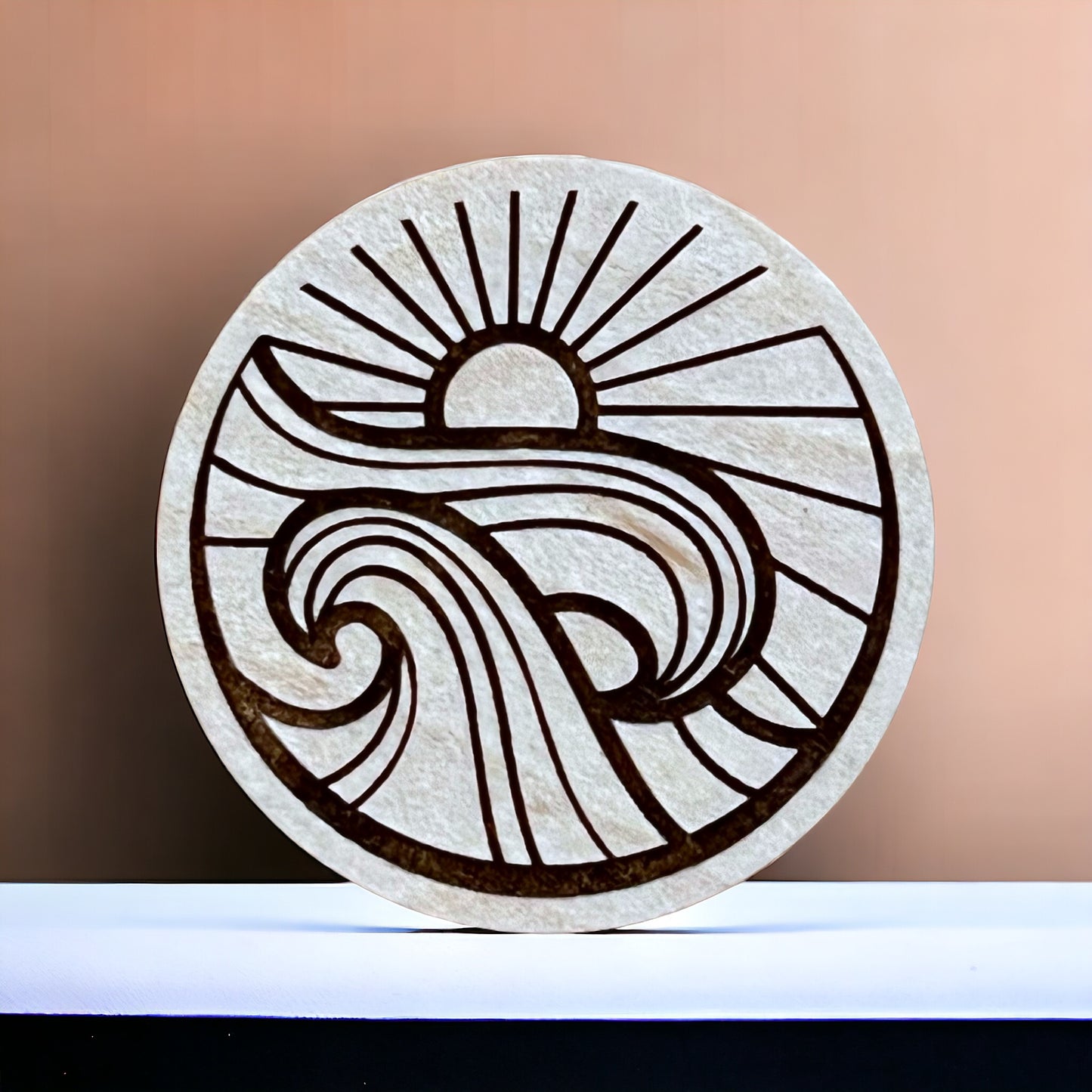 Magnets for Home Work School Office, Gift for Outdoorsy Person, Hiking Beach Waves Sun, Paintable Magnet for Crafts, Boho Coastal Wood Decor