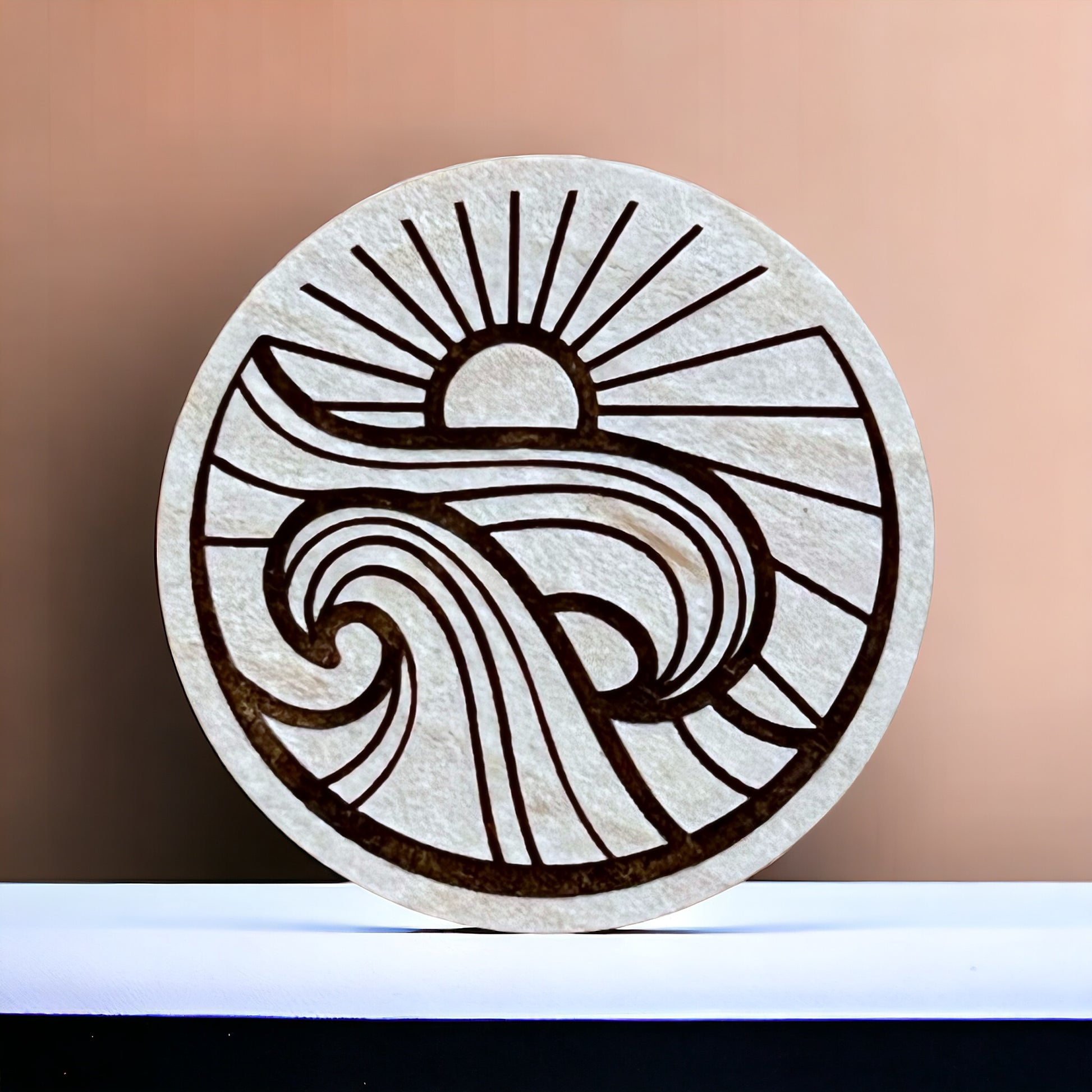 Magnets for Home Work School Office, Gift for Outdoorsy Person, Hiking Beach Waves Sun, Paintable Magnet for Crafts, Boho Coastal Wood Decor