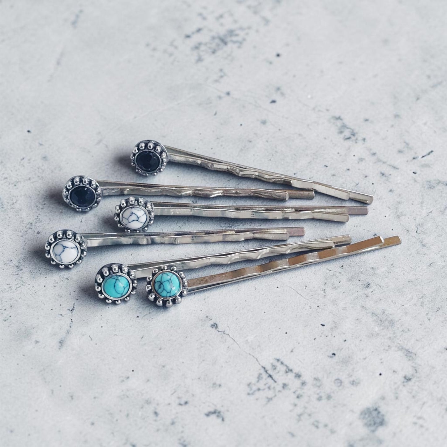 Turquoise Hair Pins Set of 6 – Western Cowgirl Bobby Pins