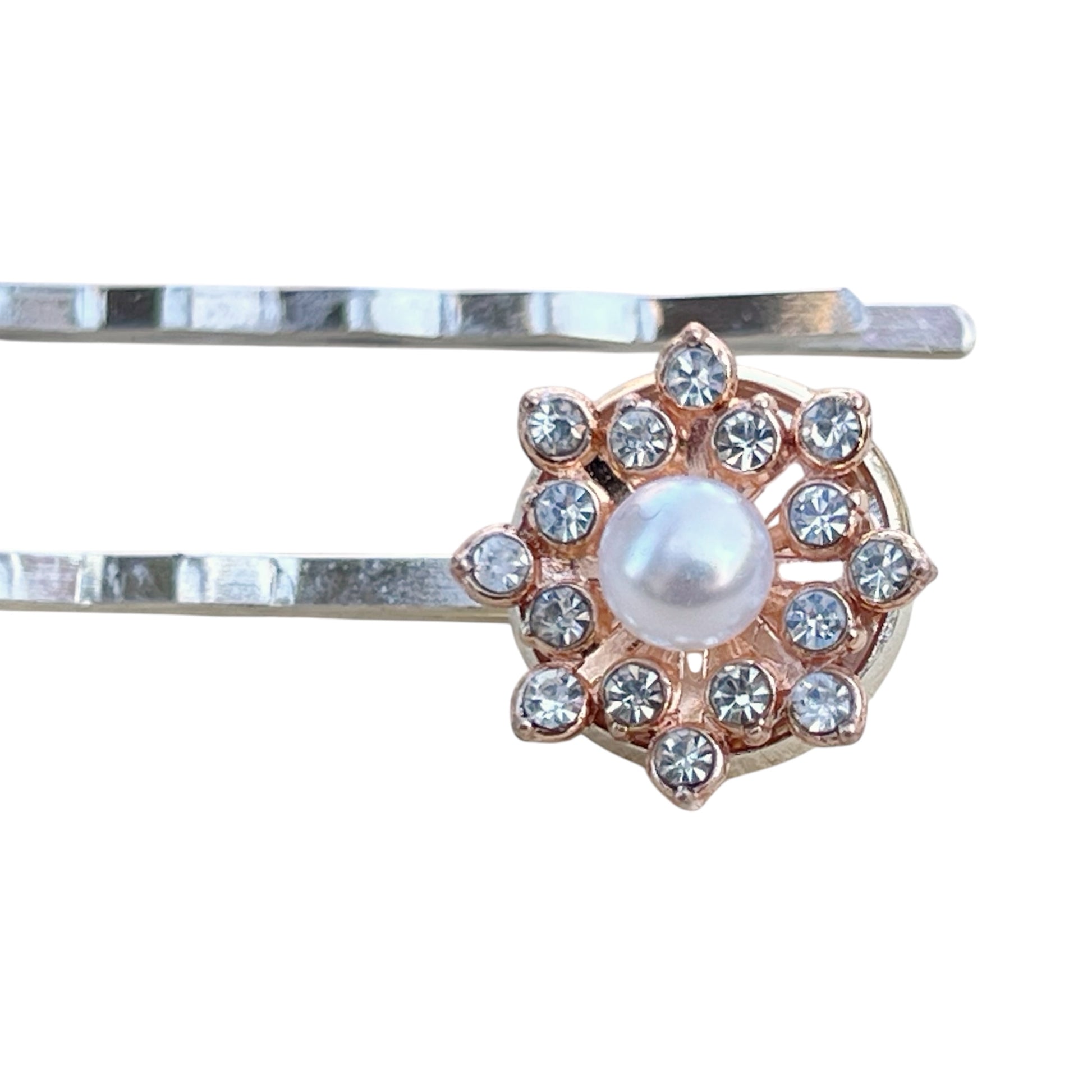 Silver Pearl Hair Pins – Handmade Bridal Hair Accessories Set of 2