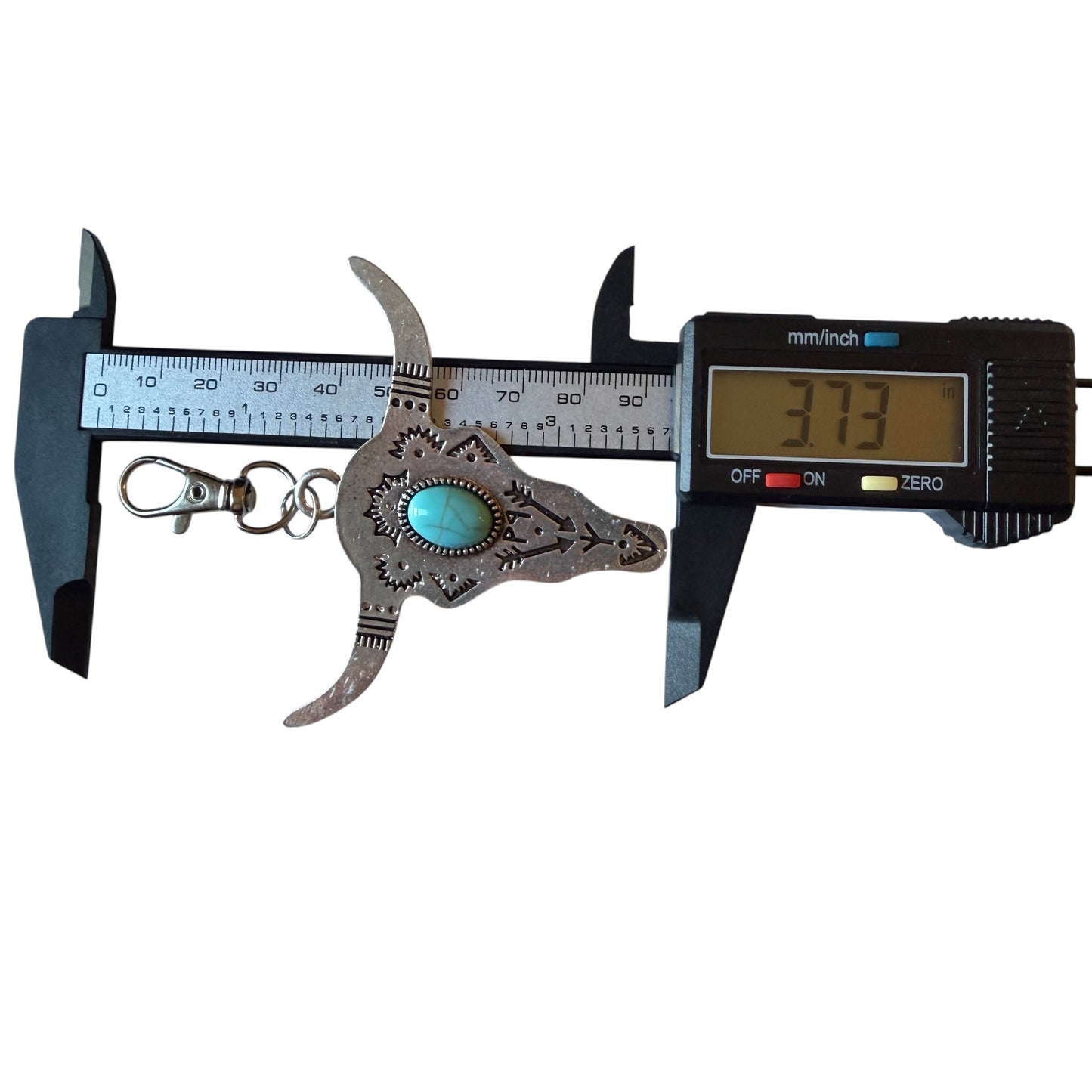 Turquoise Longhorn Purse Charm – Western Boho Bag Accessory