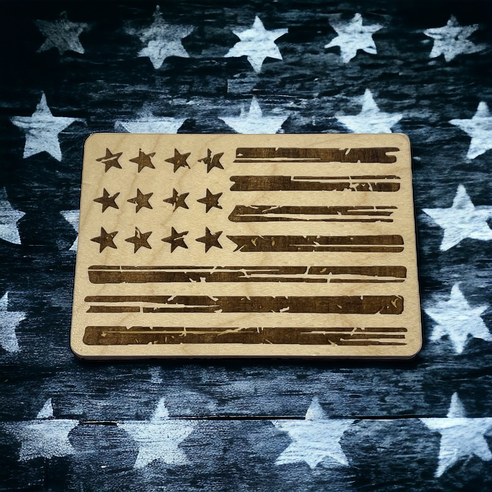 Rustic American Flag Magnet – Patriotic Farmhouse Decor