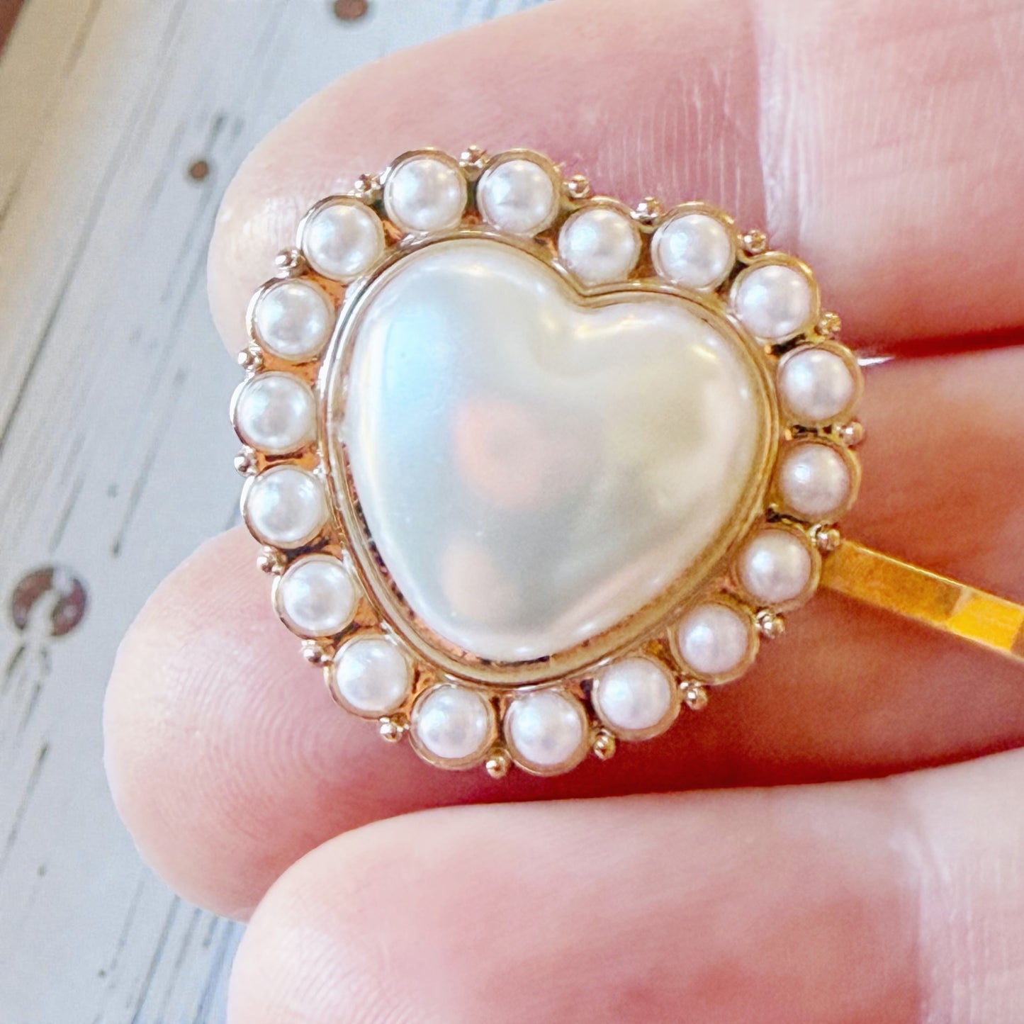 Pearl Heart Hair Pin Set – Romantic Vintage Hair Clips