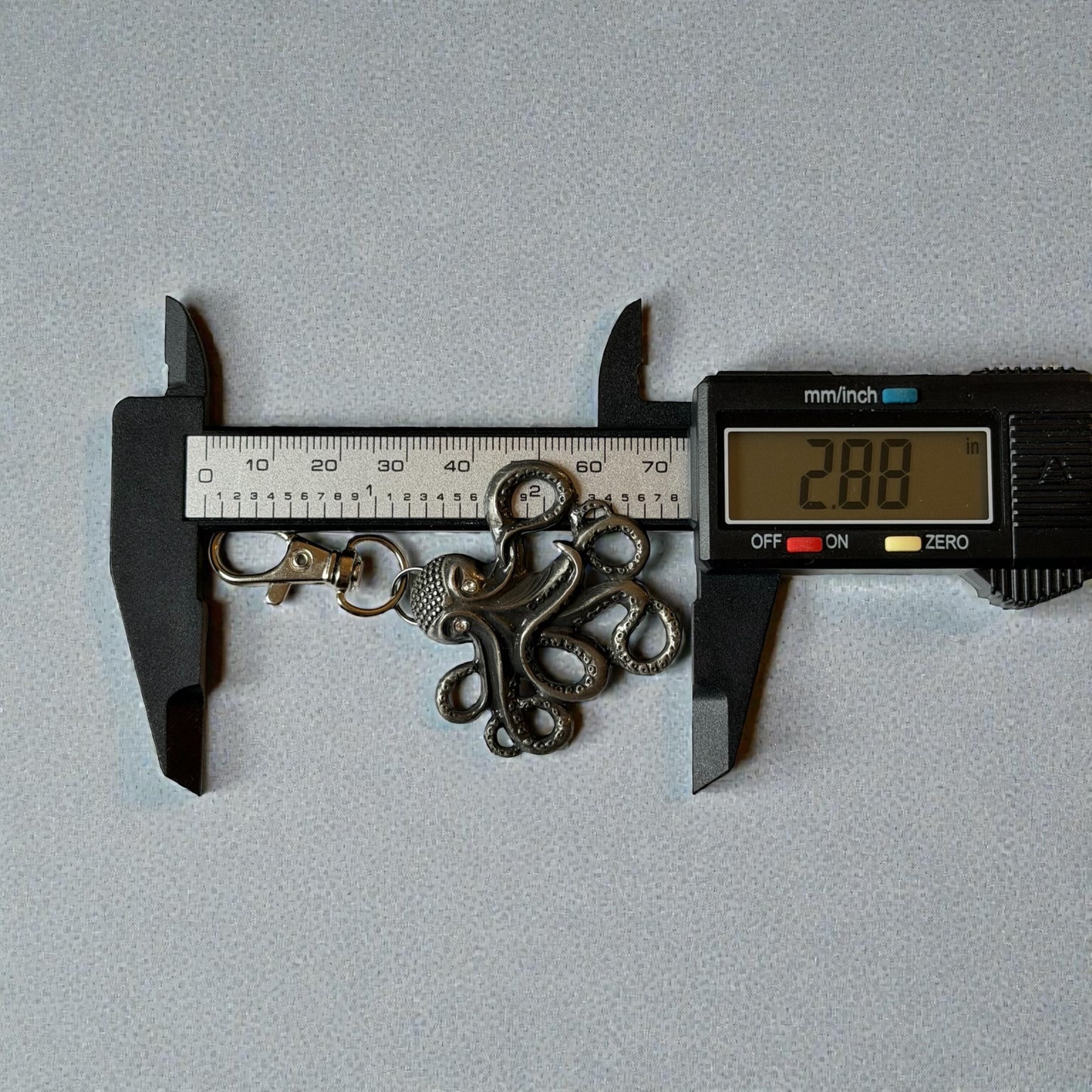 Silver Octopus Purse Charm – Coastal Nautical Bag Accessory