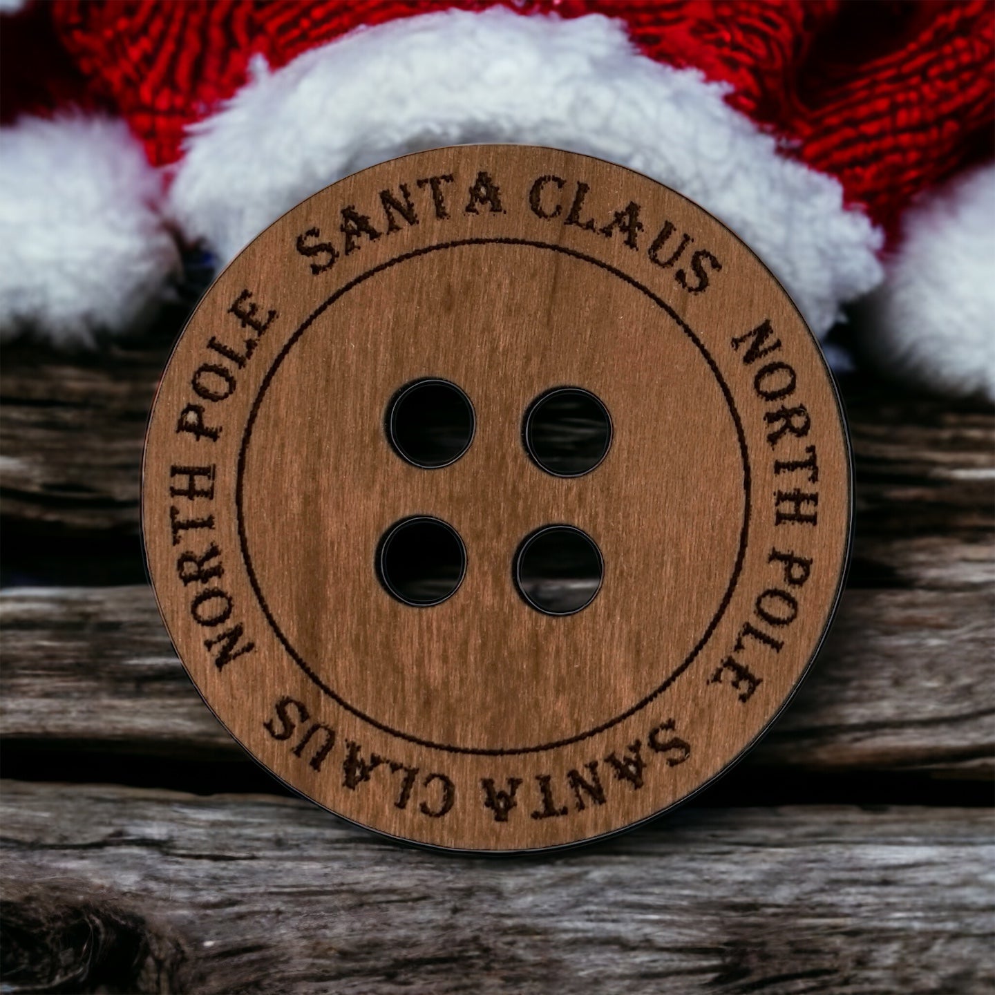 Santas Magical Lost Button, Custom Keepsake Family Gift, Kids Christmas Ornament, Present for Child from Santa, Xmas Traditions for Families