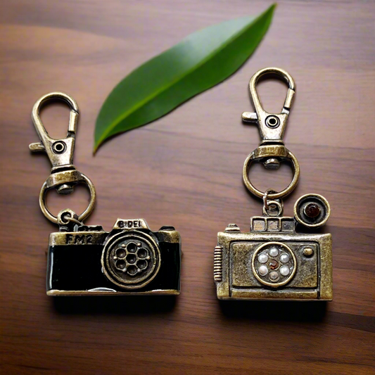 Camera Keychain Purse Charms Set of 2 - Accessories for Photography Lovers