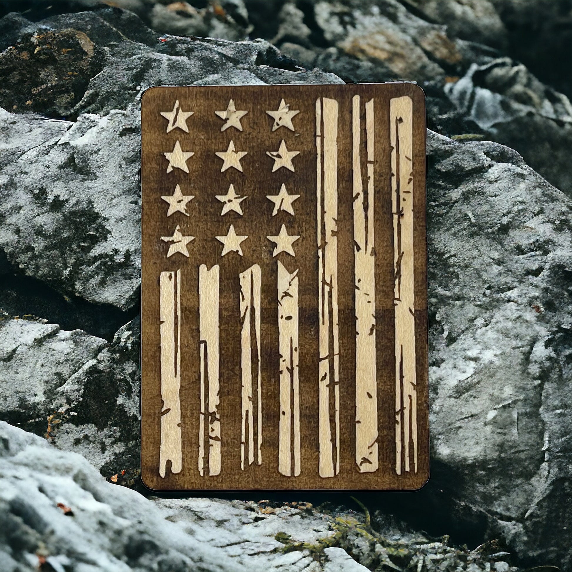 USA Flag Magnet for Home Work School Office, Patriotic Decor Gift, United States Flag Paintable Magnet, US Stars and Stripes Wood Decoration
