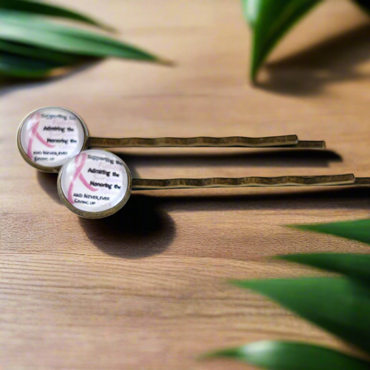Cancer Awareness Hair Pins - Supportive and Stylish Accessories