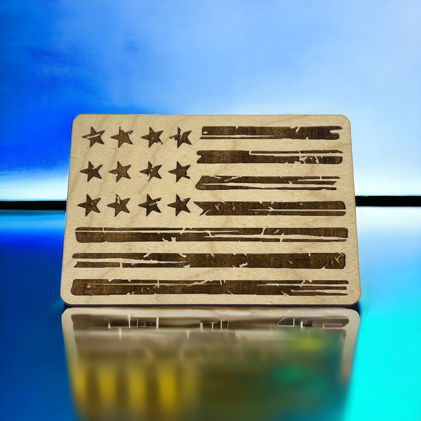 Rustic American Flag Magnet – Patriotic Farmhouse Decor