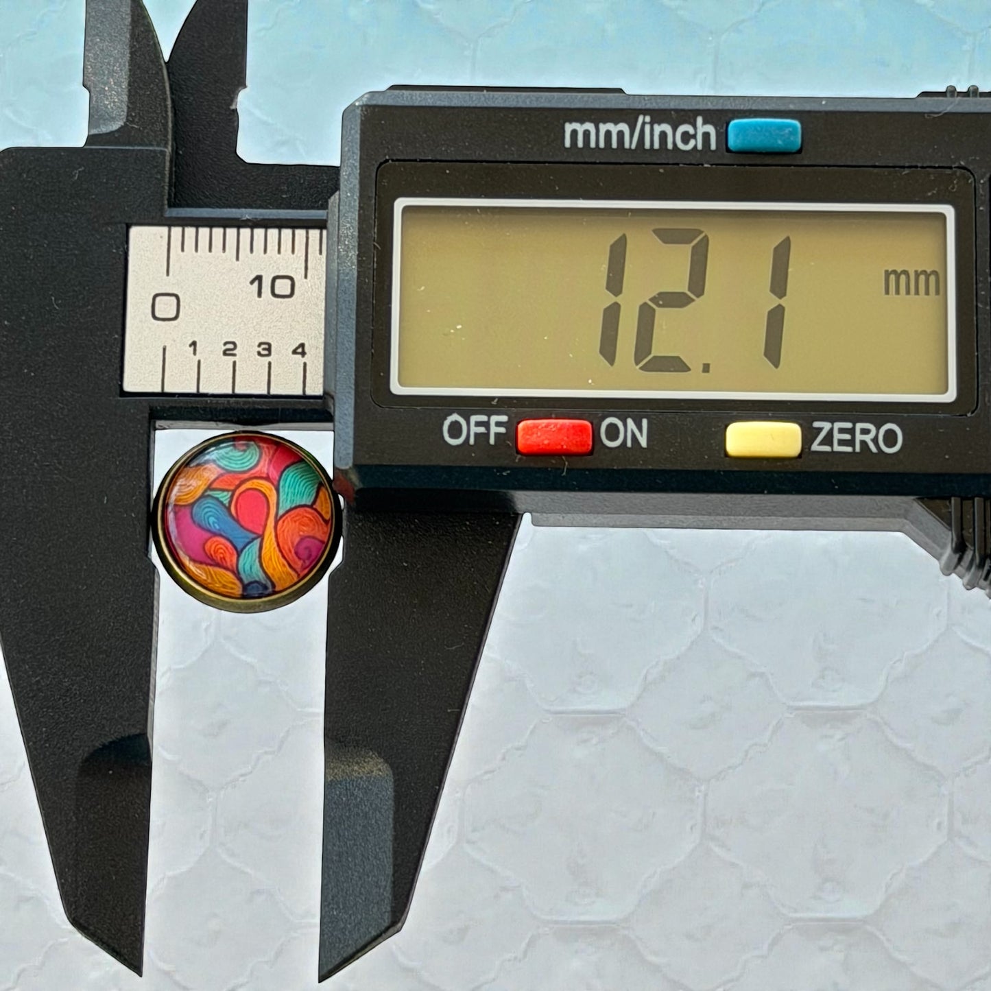 Colorful Abstract Stud Earrings – Boho Rainbow Dome Jewelry for Her