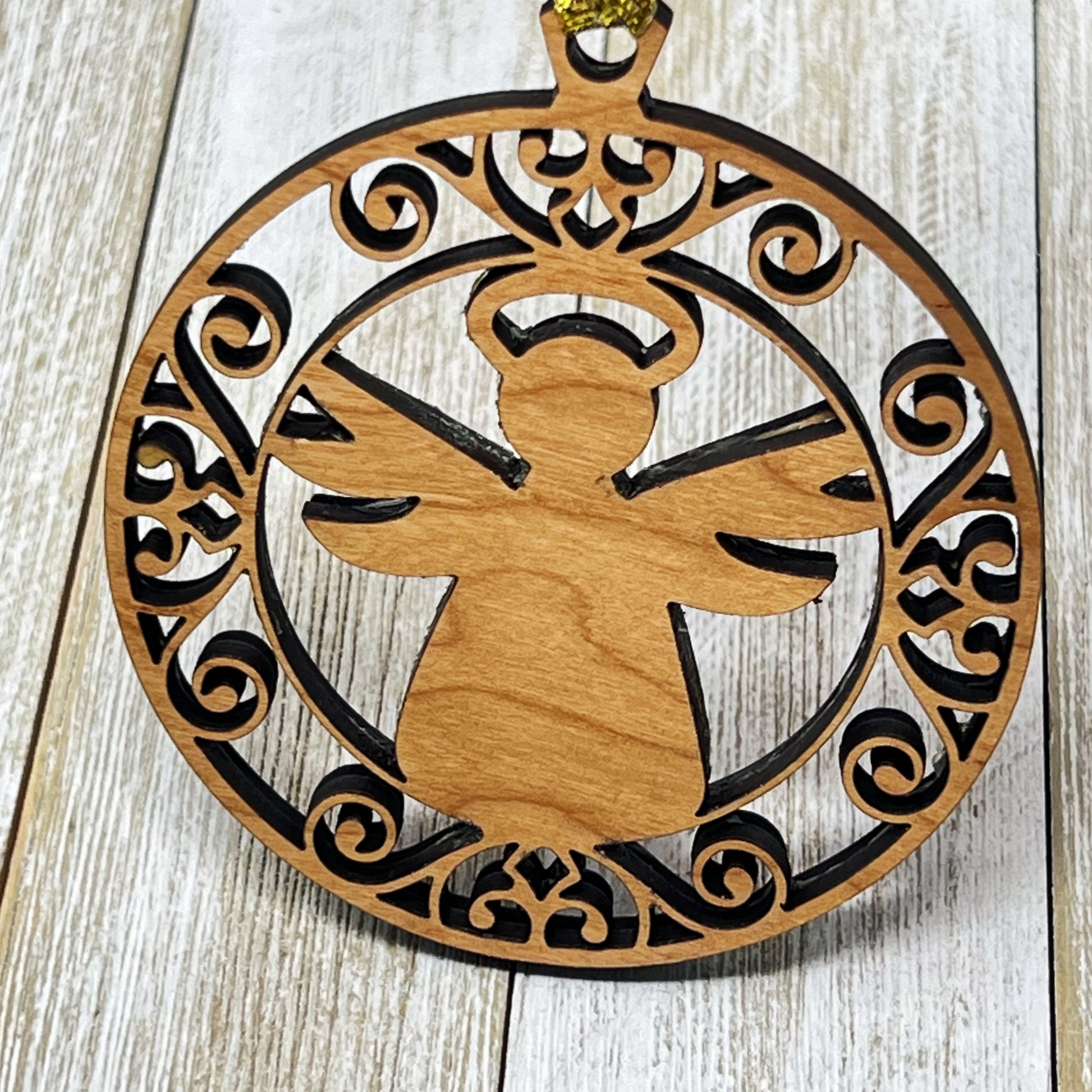 Handcrafted Wooden Angel Ornaments - Rustic Whimsical Holiday Decor | Charming Wood Angels for Festive Seasonal Decorations