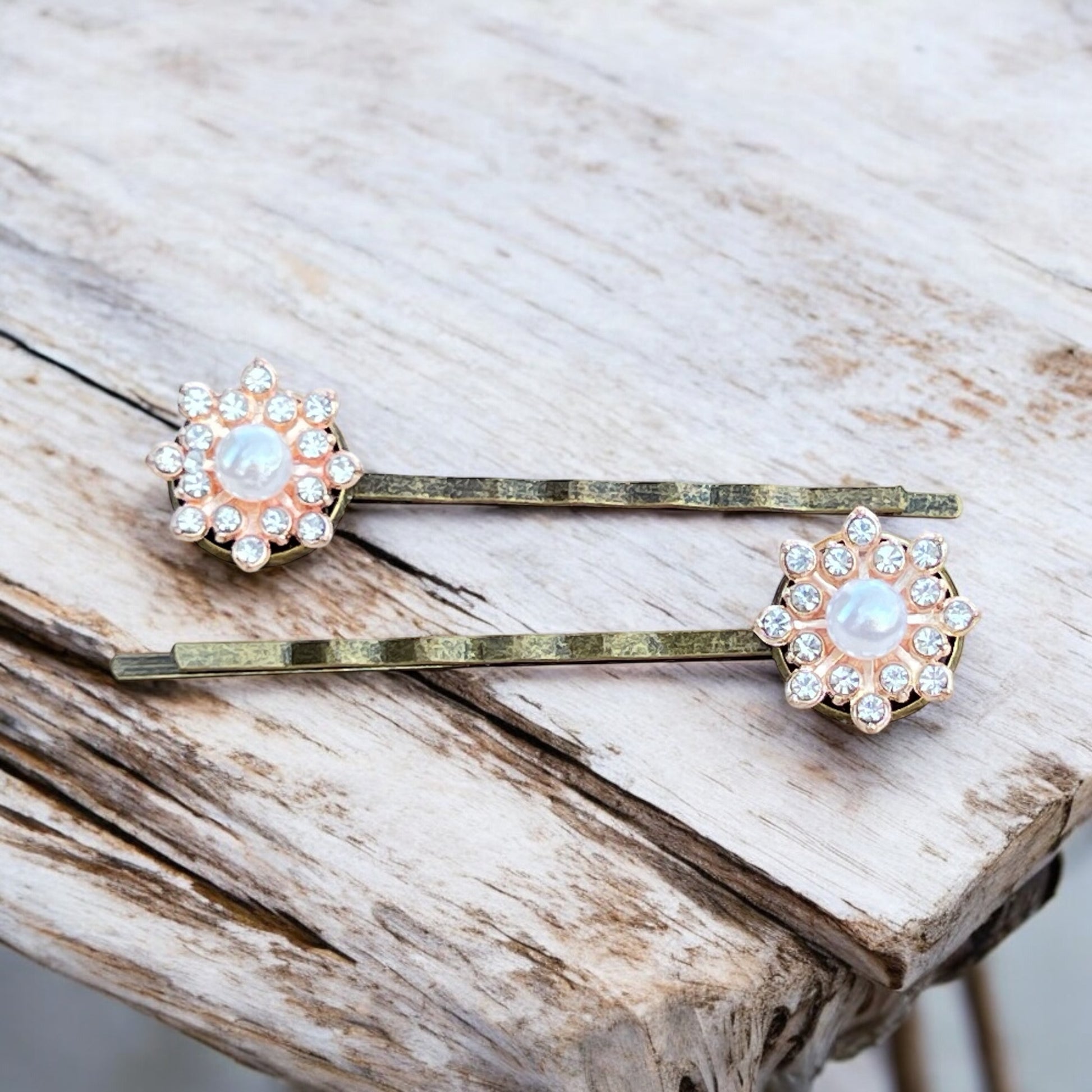 Antique Bronze Hair Pins – Set of 2 Vintage Bridal Accessories