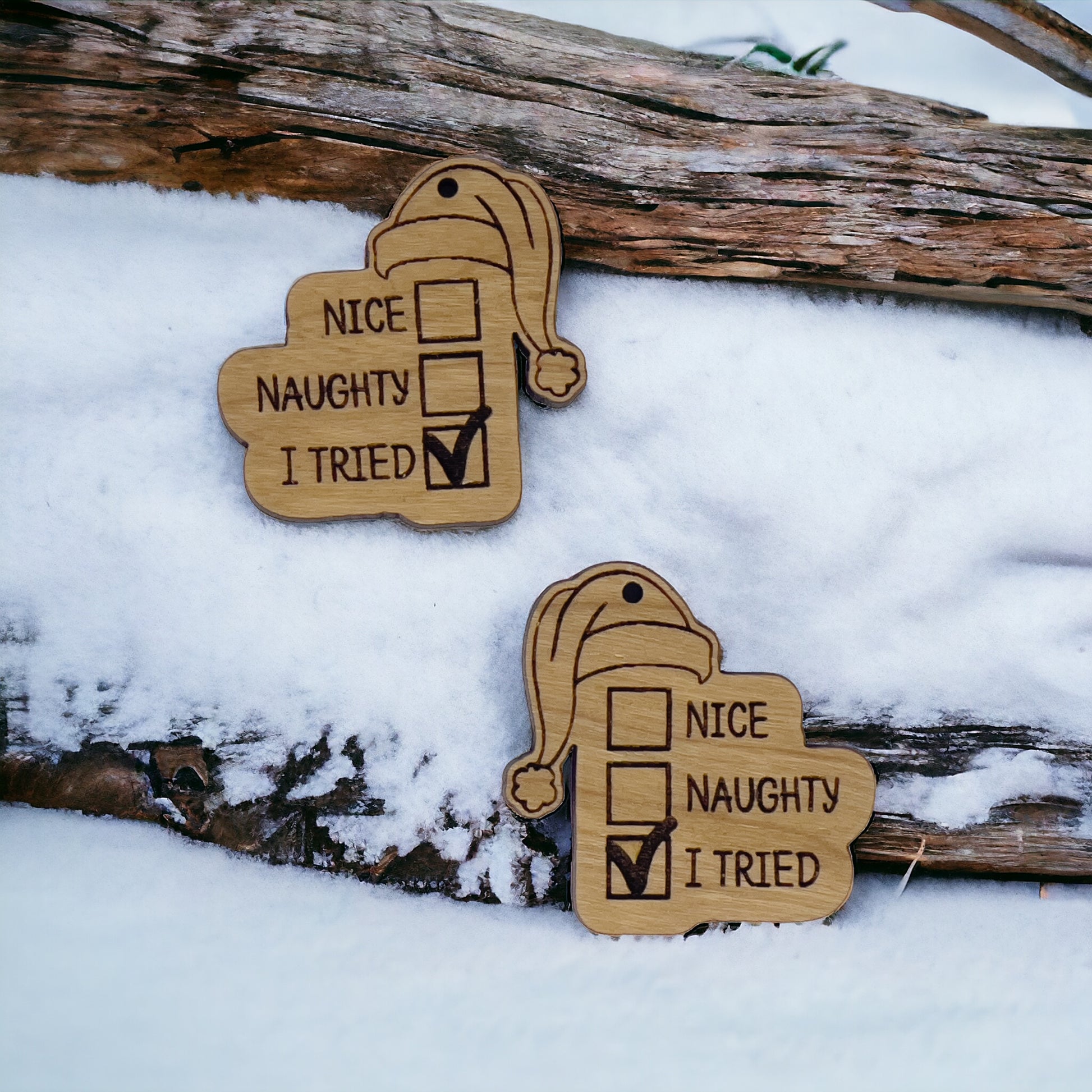 Christmas Earring Blank, Wood Jewelry Findings, Wholesale Earring, Bulk Earring Parts, Finished Wood Dangle Earring, Santa Hat Earring Blank