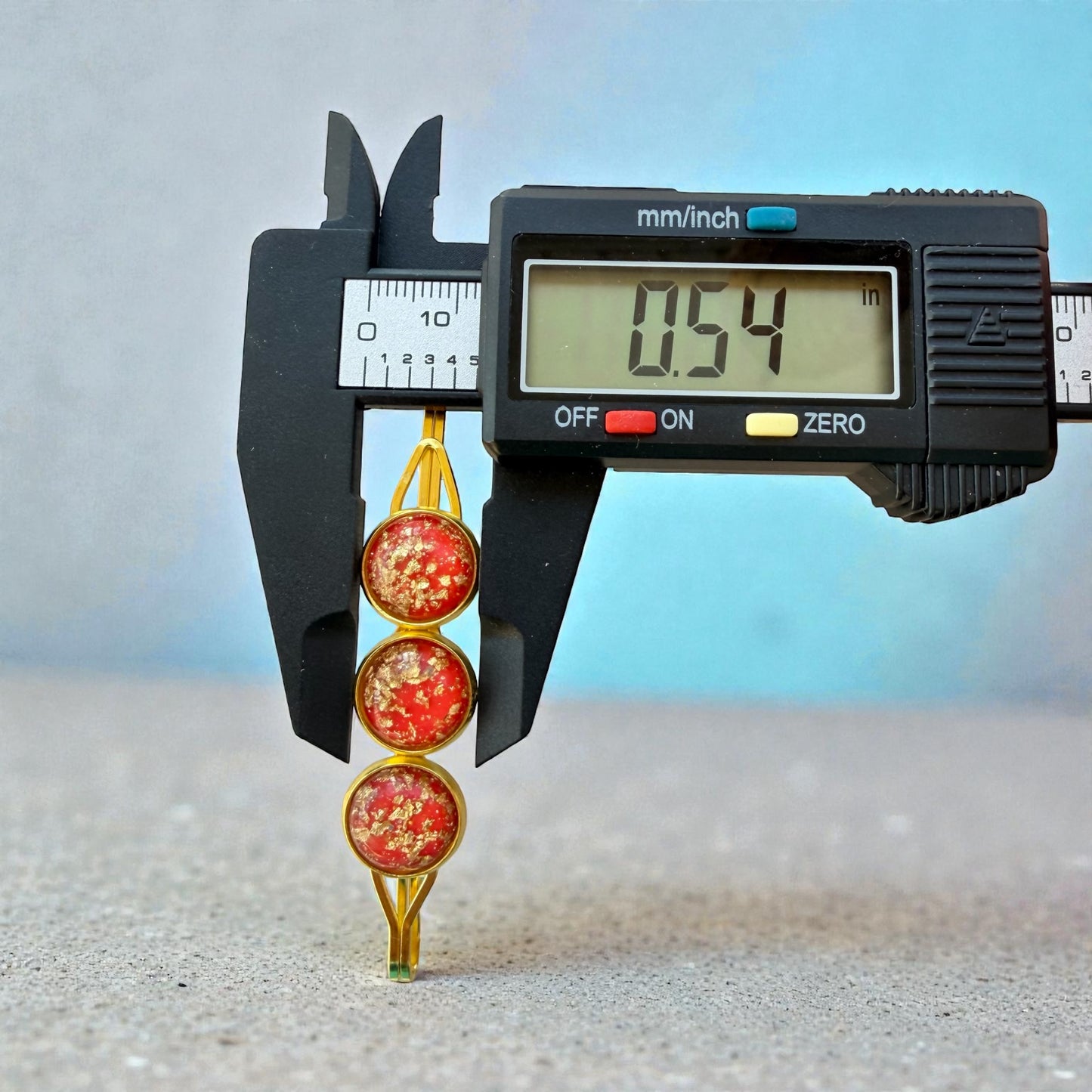 Red & Gold Glitter Hair Pins – Gold Bobby Pin Set for Women & Teens