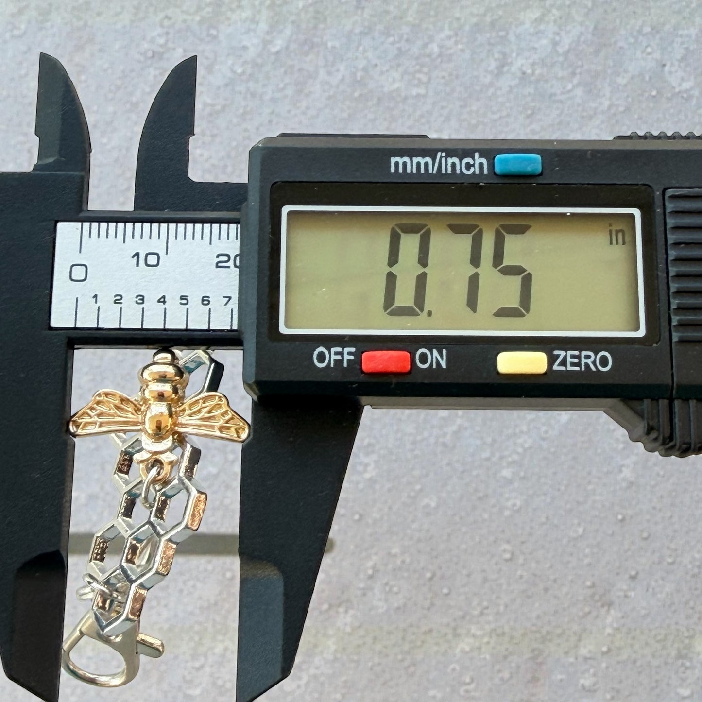 Bee & Honeycomb Purse Charm – Gold & Silver Bee Keychain for Women