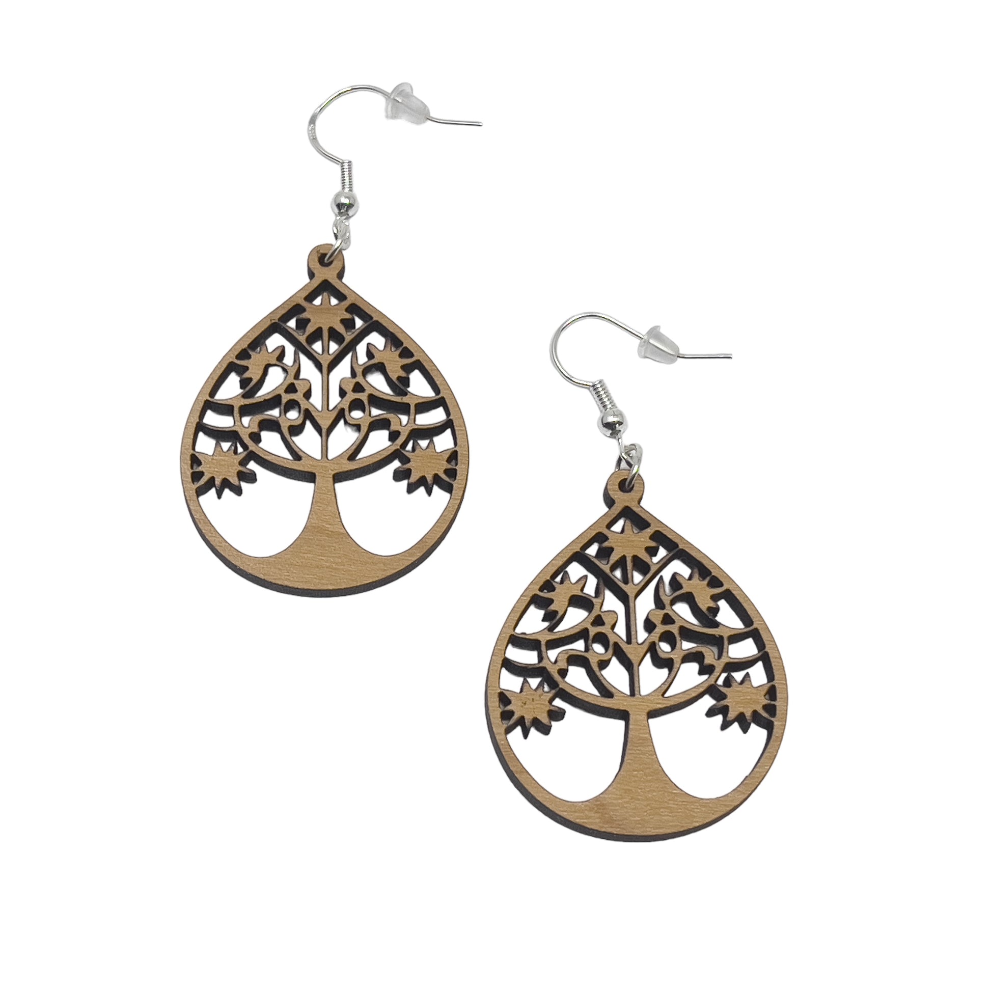 Tree of Life Teardrop Earrings – Intricate Boho Nature Jewelry