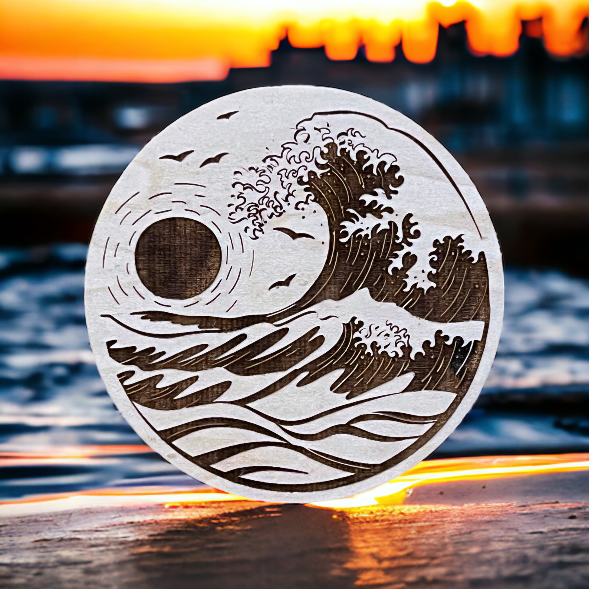 Ocean Wave Magnet – Japanese-Inspired Coastal Decor for Beach Lovers