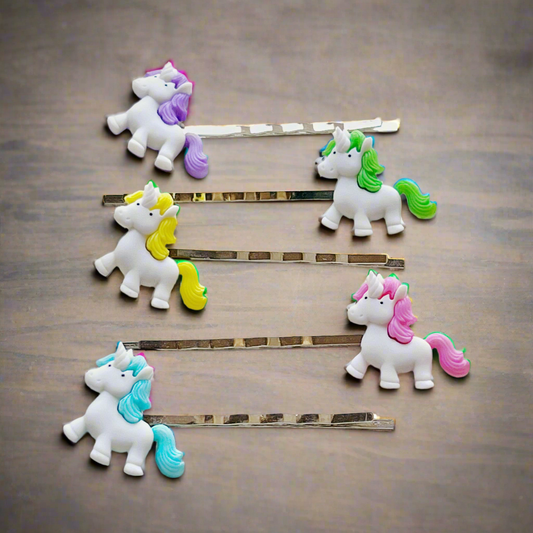 Unicorn Hair Pins Set of 5 for Enchanting Hairstyles