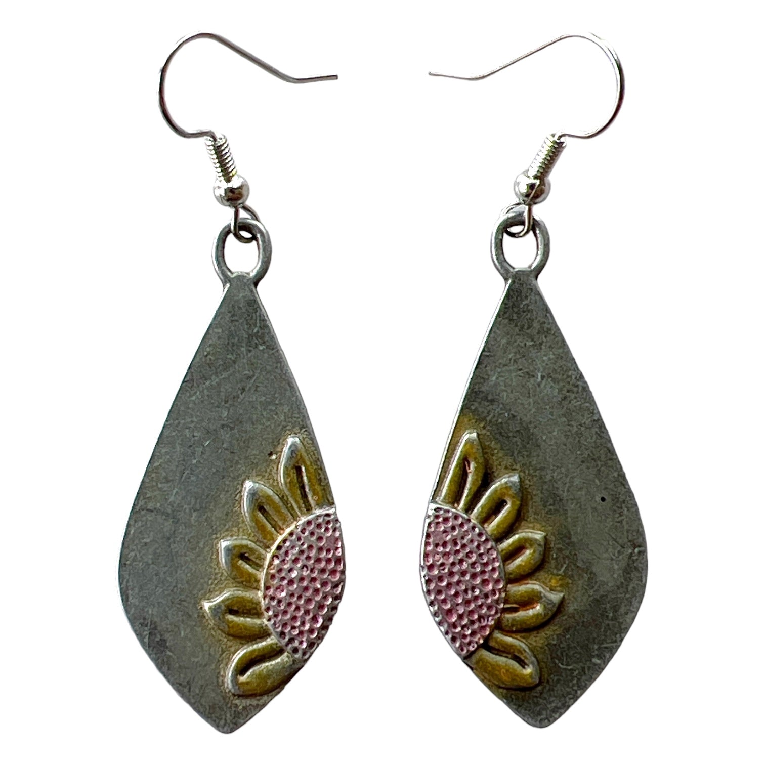 Sunflower Teardrop Earrings – Nature-Inspired Jewelry
