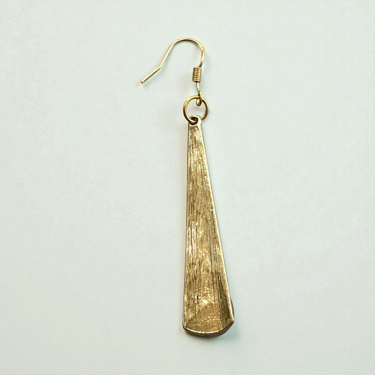 Textured Gold Teardrop Earrings – Iridescent Shell Dangles