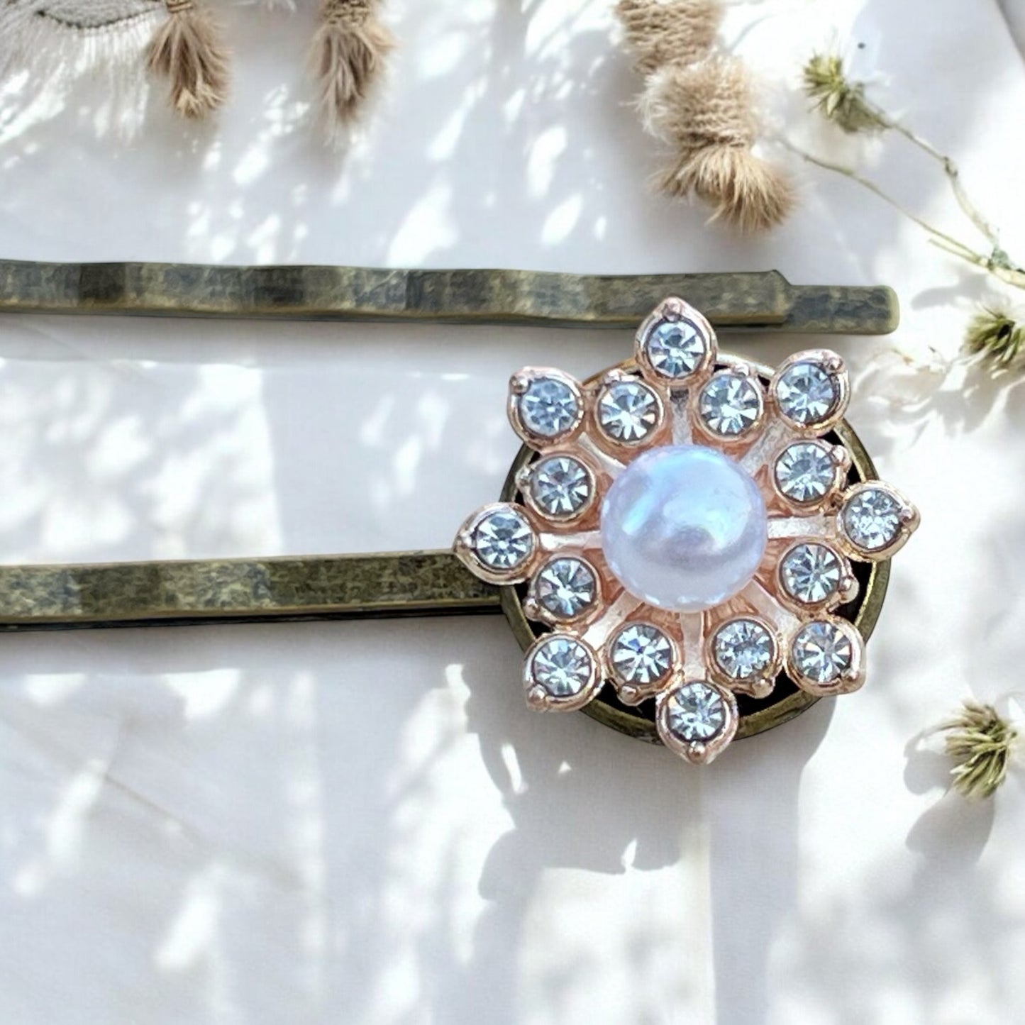 Antique Bronze Hair Pins – Set of 2 Vintage Bridal Accessories